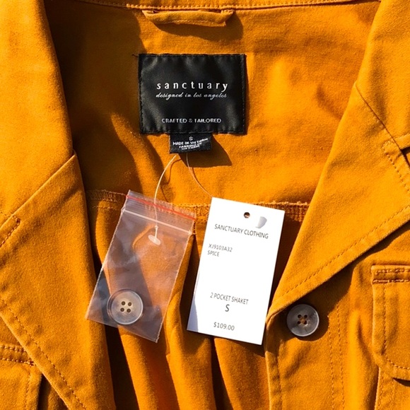 NWT Sanctuary Two Pocket Button Front Jacket in Spice Size Small - Picture 6 of 9
